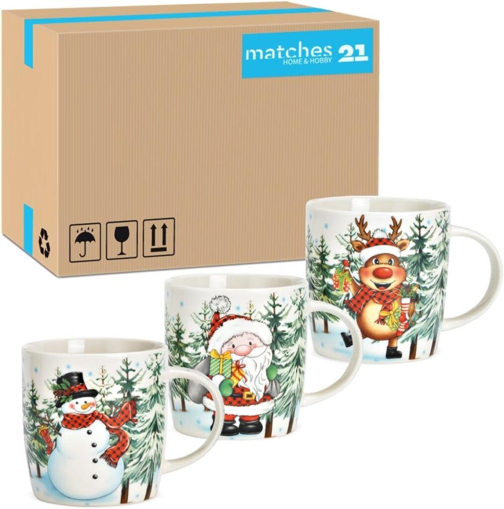 matches21 - Webshop Lustige Tassen Sets Weihnachtsmann Schneemann Rentier Weihnachtstasse 126864 8 1 37