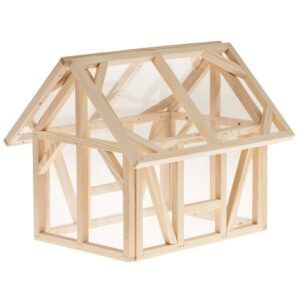 Mini-Gewächshaus Bausatz f. Kinder Werkset Bastelset ab 12 Jahren