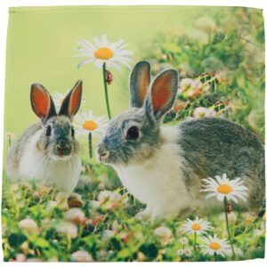 matches21 - Webshop Mitteldecke Deckchen Hasen und Wiese Ostern Fotodruck bunt Tischwaesche 30x30 cm 120264 1 13