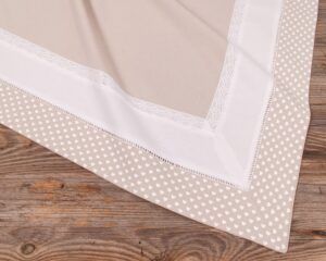 matches21 - Webshop Mitteldecke Tischdecke Landhaus TRAUDL Herzen beige weiss Borduere 100x100cm 1 Stk 118108 1 7