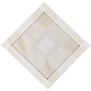 matches21 - Webshop Mitteldecke Tischwaesche Leinenoptik und Hohlsaum Tischwaesche wollweiss ecru 35x35 cm 117975 1 3