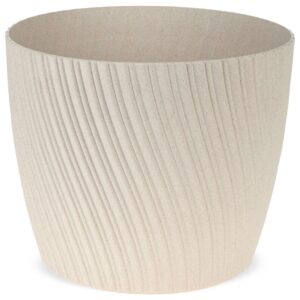 matches21 - Webshop Moderne Blumentoepfe gerillt runde uebertoepfe in 2 Farben 26 cm 126537 6 1 15