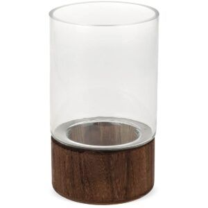 matches21 - Webshop Modernes Windlicht aus Glas und Holz 23 cm 126986 1 15