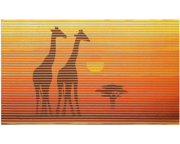 matches21 - Webshop Motivmatte NOVA SKY Badmatte AFRIKA waschbar Polyester orange 1 Stk 48x80 cm 123045 1 1