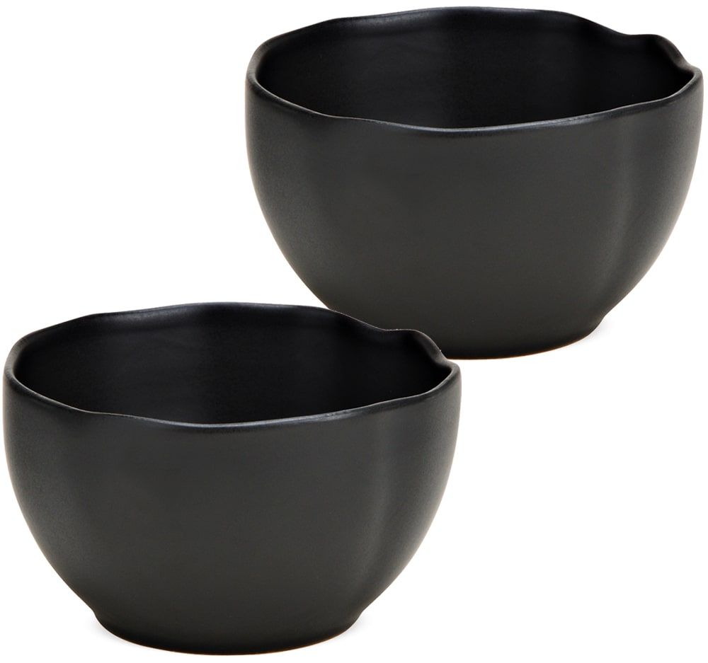 matches21 - Webshop Mueslischalen Obstschalen Steingut Geschirr Schalen schwarz uni 2er 10 cm 250ml 123932 1 9