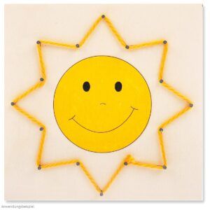 matches21 - Webshop Nagelbild Fadenspannbild Fadengrafik mit Motiv Smiley Sonne Kinder ab 6 Jahren 113321 1 4