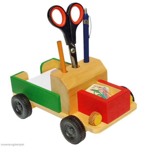 matches21 - Webshop Notizblockhalter und Stiftehalter LKW Holz Bausatz Kinder Bastelset ab 10 Jahren 100922 1 1 1