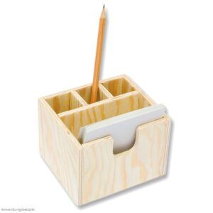 matches21 - Webshop Notizzettelbox und Stiftehalter Holz Bausatz Kinder Werkset Bastelset ab 11 Jahren 101146 2 1 9