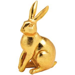 matches21 - Webshop Osterhasen Hasen Osterdeko Deko Figuren Ostern Polyresin gold 1 Stk in 4 Groessen 123205 2 1 18