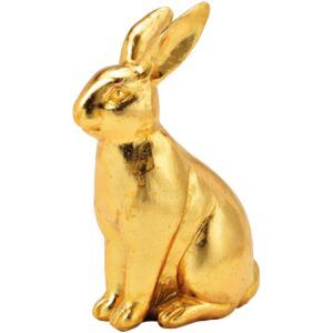 matches21 - Webshop Osterhasen Hasen Osterdeko Deko Figuren Ostern Polyresin gold 1 Stk in 4 Groessen 123205 3 1 19