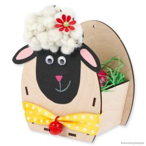 matches21 - Webshop Osterkoerbchen Osternest Osterhase Sperrholz vorgefertigt Bastelset Kinder ab 4 J 118478 6 1 12