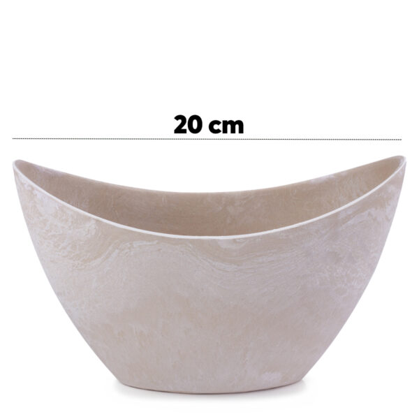 matches21 - Webshop Pflanzschale Blumenschale oval Jardiniere sand beige 2 Groessen 127557 1 1 20