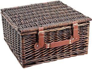 matches21 - Webshop Picknickkorb 2 Personen Weidenkorb braun beige 12 tlg inkl Mehrweg Geschirr 116419 1 1 9