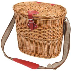 matches21 - Webshop Picknickkorb 2 Personen Weidenkorb oval 11 tlg weiss rot inkl Mehrweg Geschirr 116424 1 1 11