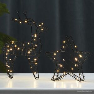 matches21 Rentier Figur LED beleuchtet weihnachtliche Metall Dekofigur 119939 2 1 6
