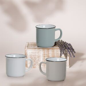 matches21 - Webshop Retro Tassen Becher Email Optik Kaffeebecher 6er Set 300 ml 111361 5 1 13