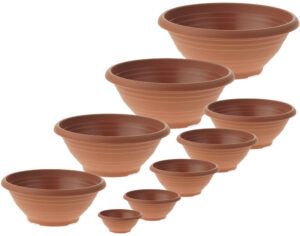 matches21 - Webshop Runde Pflanzschalen mit Bodenloechern gegen Staunaesse terracotta 1 Stk 9 Groessen 120864 1 1