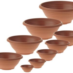 matches21 - Webshop Runde Pflanzschalen mit Bodenloechern gegen Staunaesse terracotta 1 Stk 9 Groessen 120864 1 221