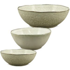 matches21 - Webshop Salatschalen Obstschalen Schalen Landhausstil Stoneware rund grau 1 Stk 3 Groessen 123808 1 12