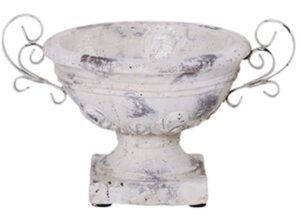 matches21 Schalen Sockel Henkel Blumentoepfe Keramik Vintage Shabby creme 1 Stk 2 Groessen 118788 1 1 15