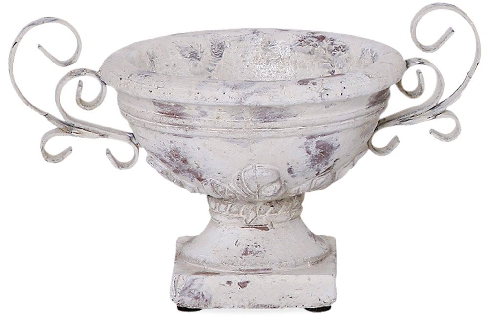 matches21 Schalen Sockel Henkel Blumentoepfe Keramik Vintage Shabby creme 1 Stk 3 Groessen 118788 1 2