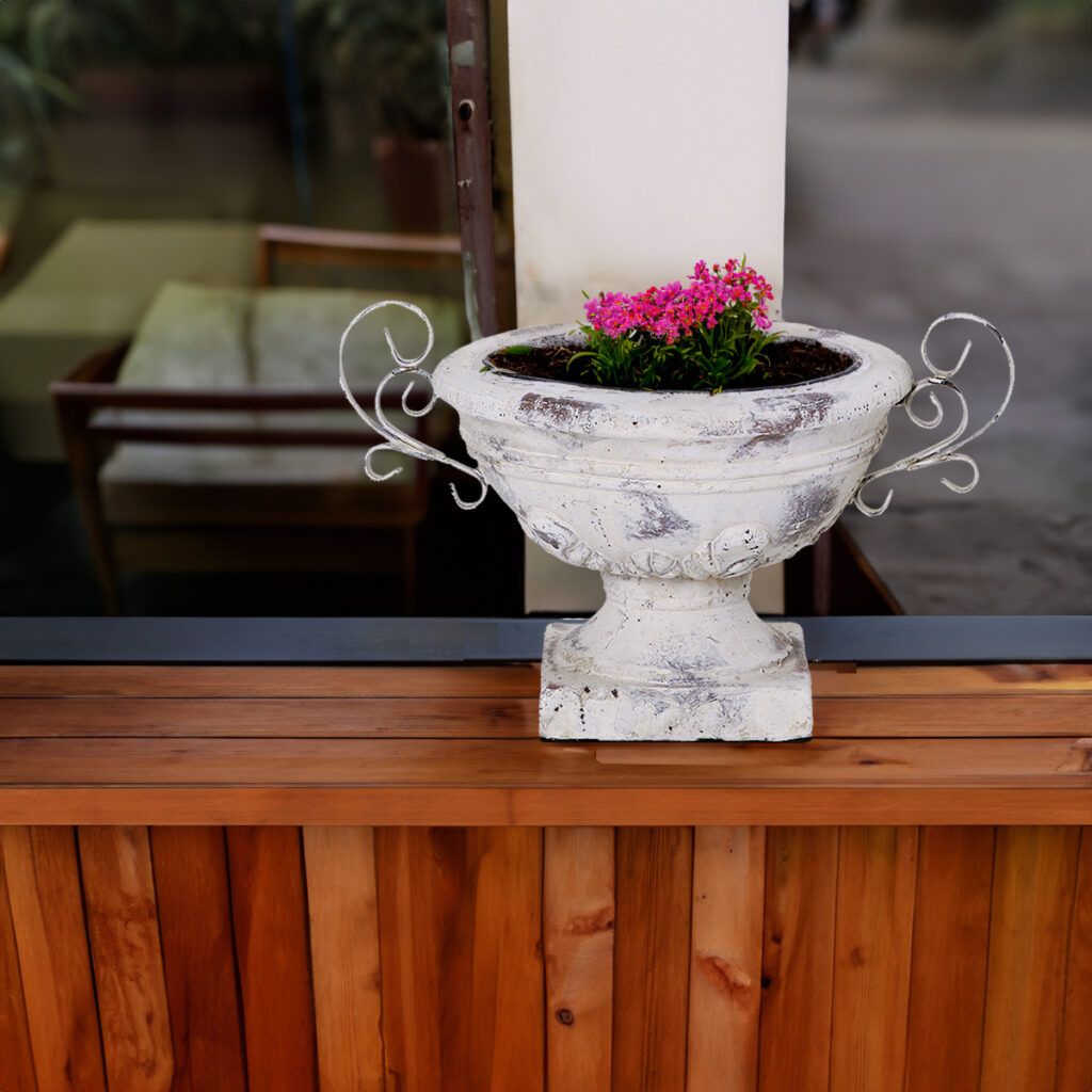 matches21 Schalen Sockel Henkel Blumentoepfe Keramik Vintage Shabby creme 1 Stk 3 Groessen 118788 4 1 9