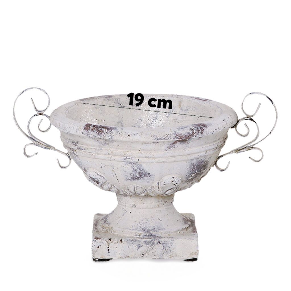 matches21 Schalen Sockel Henkel Blumentoepfe Keramik Vintage Shabby creme 1 Stk 3 Groessen 118788 8 1 6