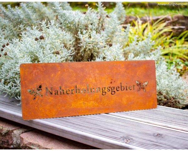 matches21 - Webshop Schilder Metall Rostoptik haengen stellen Gartendeko 1 Stk 40x15 cm 4 Motive 123706 8 1 27