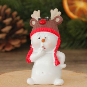 matches21 - Webshop Schneemann Deko Figuren Tiermotiv Muetzen Winterdeko 4er Set Kunststoff 4x3x6 cm 112958 5 1 10