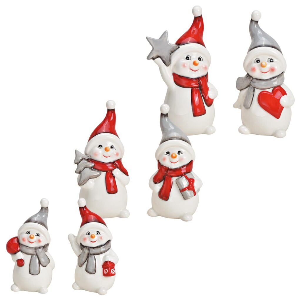 matches21 - Webshop Schneemann Figuren Weihnachtsdeko innen Keramik in 3 Groessen 126924 1 9