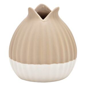 matches21 - Webshop Schoene Blumenvase modern beige weiss Vase Keramik 10 x 10 cm 126500 1 21