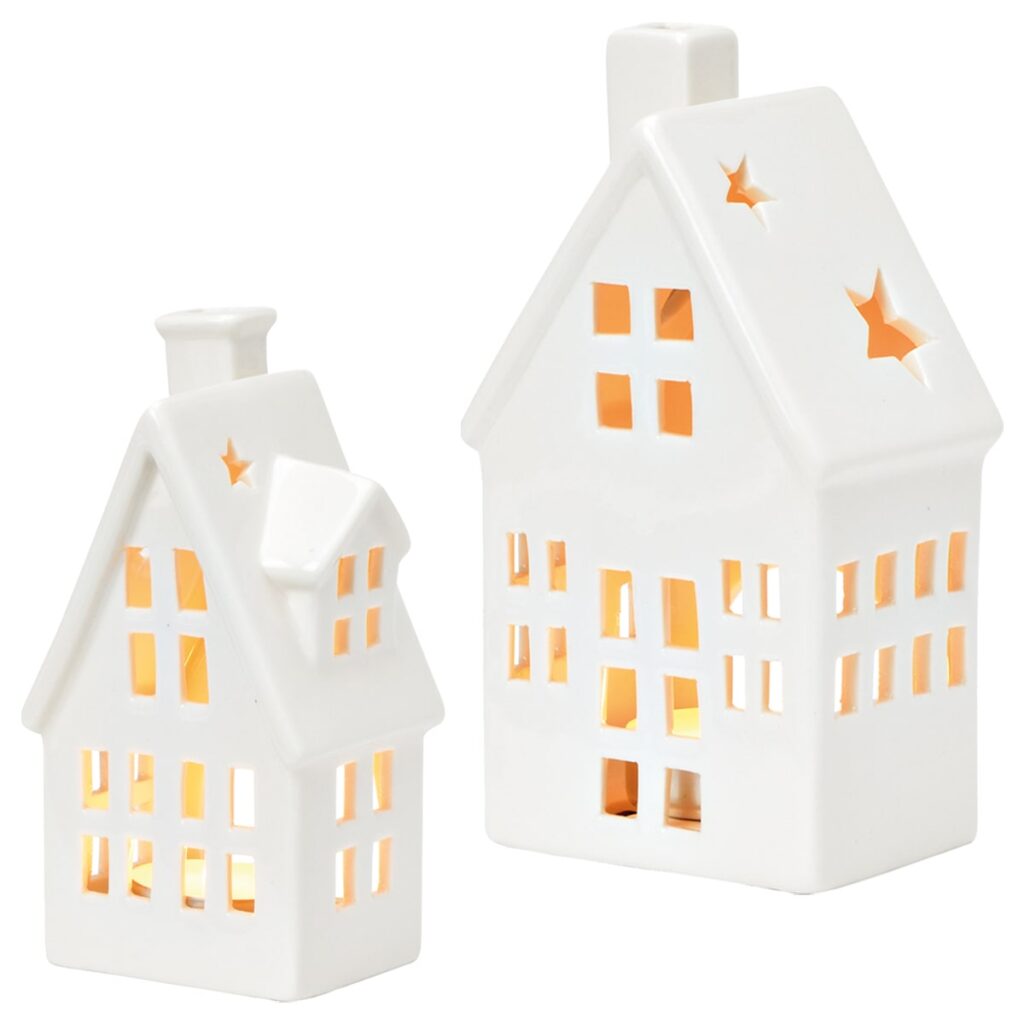 matches21 - Webshop Schoene Windlichter in weiss aus Porzellan im 2er Set in 2 Groessen 126905 1 1