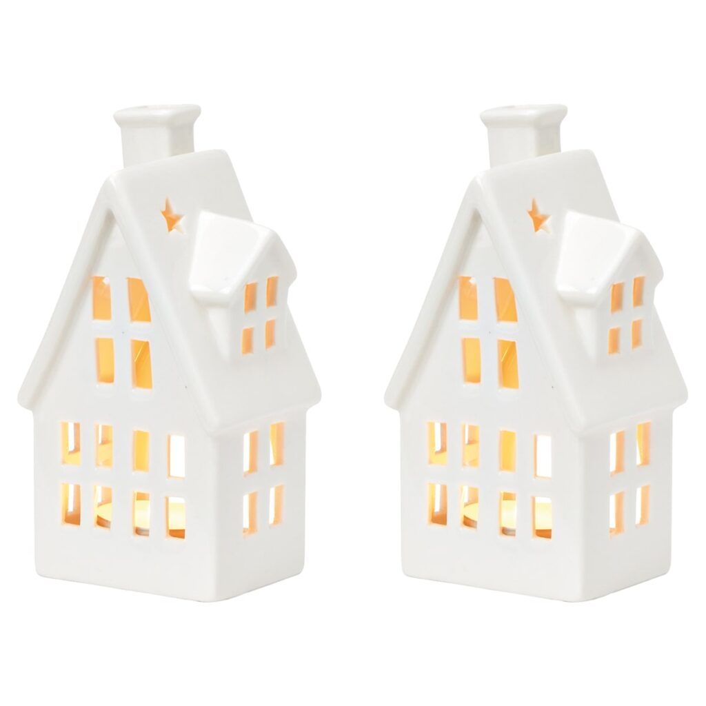 matches21 - Webshop Schoene Windlichter in weiss aus Porzellan im 2er Set in 2 Groessen 126905 1 1 2