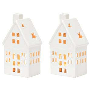 matches21 - Webshop Schoene Windlichter in weiss aus Porzellan im 2er Set in 2 Groessen 126905 3 1 8