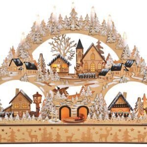 matches21 - Webshop Schwibbogen 3 fach 3D Lichterbogen Winterszene mit LEDs Weihnachtsdeko 60x42 cm 116845 1 7