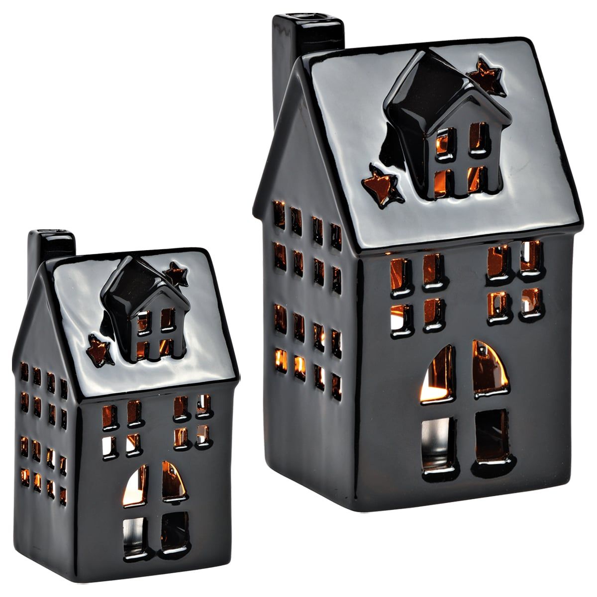 matches21 - Webshop Sehr schoene Windlichter in schwarz aus Porzellan in 2 Groessen 126907 1 1 8