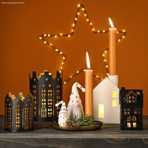 matches21 - Webshop Sehr schoene Windlichter in schwarz aus Porzellan in 2 Groessen 126907 3 1 8
