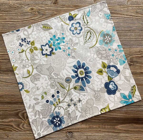 matches21 - Webshop Serviette Stoffserviette LARA Blueten Blumen Akzente bunt 48x48 cm Landhaus 1 Stk 124284 1 1