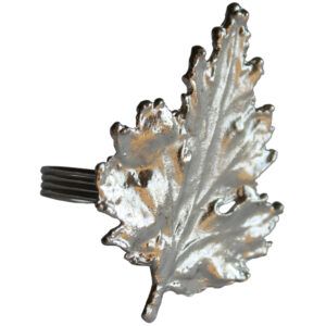 matches21 - Webshop Serviettenring Serviette Blatt Figur silber Messing Landhaus 1 Stk 121971 1 1 10