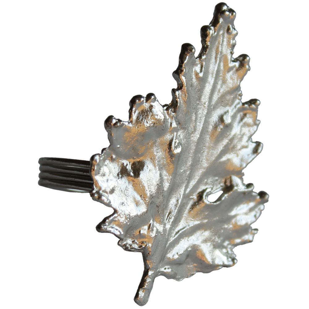 matches21 - Webshop Serviettenring Serviette Blatt Figur silber Messing Landhaus 1 Stk 121971 1 1 1