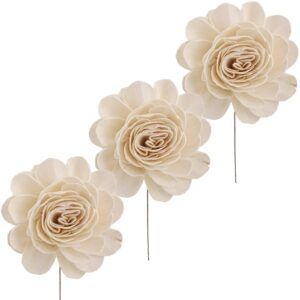 matches21 - Webshop Solablueten Rosen Bastelmaterial Gestecke naturweiss 3er Set 12 cm 125271 1 20