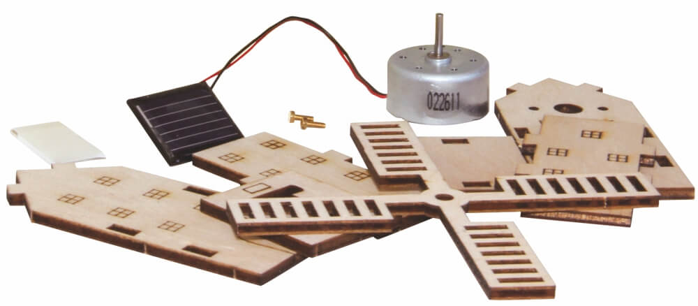 matches21 - Webshop Solar Mini Windmuehle Holz Steckbausatz Bausatz Bastelset fuer Kinder ab 8 Jahren 117019 1 1 2