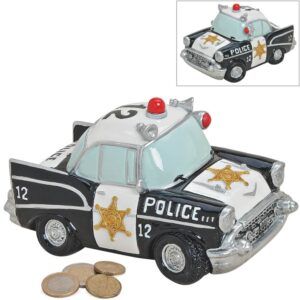 matches21 - Webshop Spardose Polizei Auto US Police Car Sparbuechse Poly schwarz weiss 1 Stk 17x9 cm 116479 1 14