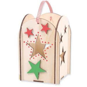 matches21 - Webshop Steckbausatz Tischlaterne mit Sternen Kreativset Bausatz Holz fuer Kinder ab 4 Jahre 122721 2 1 6