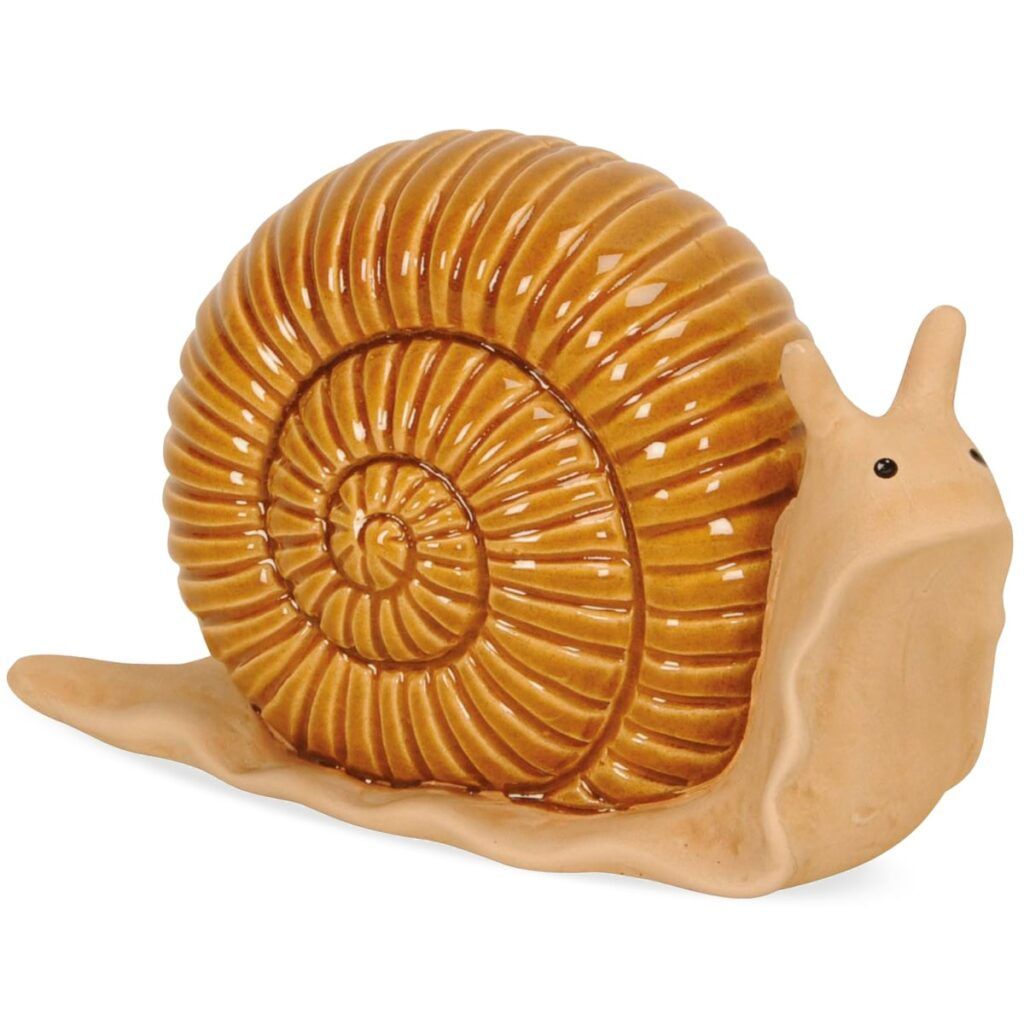 matches21 - Webshop Steinzeug Gartenfigur Schnecke 10 5 cm 126990 1 1