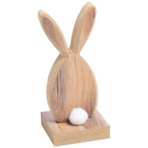 matches21 - Webshop Suesse Osterfiguren Osterhasen Dekofiguren Holzdeko Puschel Holz natur 2 Groessen 126311 2 1 11