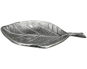 matches21 - Webshop Tablett Blatt Dekoteller Blattform Dekoschalen Schalen Teller silber in 2 Groessen 125432 2 1 10