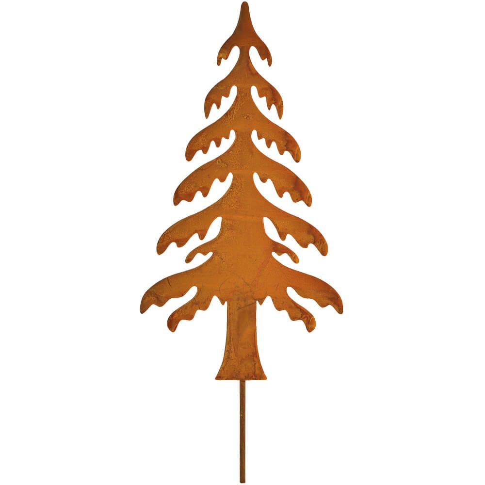 matches21 Tannenbaum Pflanzenstecker Dekostecker Weihnachtsdeko Metall Rostoptik 1 Stk 35 cm 122457 1 1