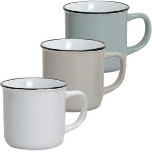 matches21 - Webshop Tasse Becher Emaille Optik bunter Kaffeebecher 1 Stk B WARE 9 cm 300 ml 111412 1 30