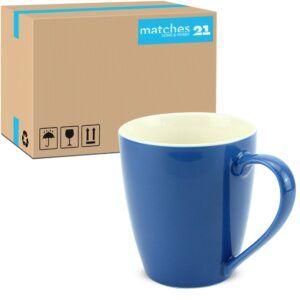 matches21 - Webshop Tasse Kaffeebecher Unifarben einfarbig blau Porzel 2 4